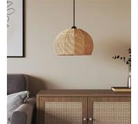 vidaXL Abat-jour de plafonnier Ø36x26 cm fer et papier 364363 Marron G