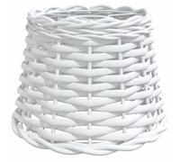 vidaXL Abat-Jour de plafonnier Blanc Ø20x15 cm Osier, Abat-Jour de Couloir, Abat-Jour pour Chambre, Abat-Jour Blanc, Abat-Jour de Chambre