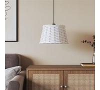 Vidaxl Abat-Jour De Plafonnier Blanc Ø38x23 Cm Osier