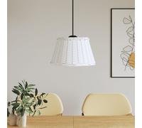 vidaXL Abat-Jour de plafonnier Blanc Ø50x30 cm Osier, Abat-Jour de Couloir, Abat-Jour pour Chambre, Abat-Jour Blanc, Abat-Jour de Chambre