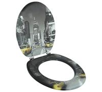 vidaXL Abatant de WC avec Couvercle Siège Lunette de Toilette Salle de Bain