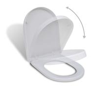 vidaXL Abattant WC à fermeture en douceur Blanc Carré