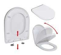 vidaXL Abattant WC à fermeture en douceur Libération rapide Carré 141765