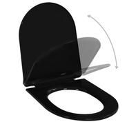 vidaXL Abattant WC à fermeture en douceur Libération rapide Noir