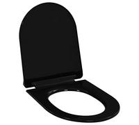 vidaXL Toiletbril soft-close met quick-release ontwerp zwart145018 Noir G