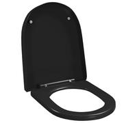 vidaXL Abattant WC 145022 – Siège de toilette à fermeture en douceur Noir pour salle de bains