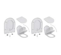vidaXL Abattant WC avec frein de chute Plastique Blanc – 2 pièces