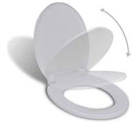 vidaXL Abattant WC 141762 Ovale Fermeture Douceur Blanc G