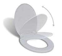 vidaXL Abattant WC à fermeture en douceur Blanc Ovale