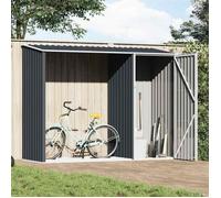 vidaXL Abri à bois de jardin Anthracite 245x98x159 cm Acier galvanisé 46295