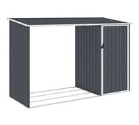vidaXL Abri à bois de jardin 46295 Anthracite 245x98x159 cm Acier galvanisé