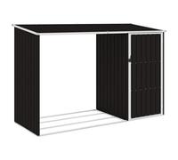 Vidaxl Abri À Bois De Jardin Marron 245x98x159 Cm Acier Galvanisé Marron
