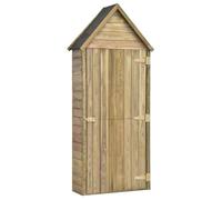 vidaXL Abri à outils de jardin avec porte 77x28x178cm Pinède imprégnée
