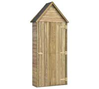 vidaXL Abri à outils de jardin avec porte 77x28x178cm Pinède imprégnée
