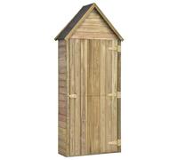 vidaXL Abri à outils de jardin avec porte 77x28x178cm Pinède imprégnée