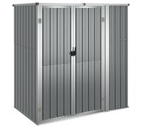 vidaXL Abri à Outils de Jardin Remise de Stockage Organisateur d'Outils Cabane de Rangement Extérieur Gris 161x89x161 cm 316210