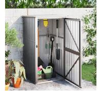 vidaXL Abri à outils de jardin gris 88x89x161 cm acier galvanisé 316206