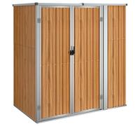 Vidaxl Abri À Outils De Jardin Marron 161x89x161 Cm Acier Galvanisé Marron