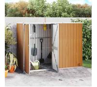 vidaXL Abri à outils de jardin marron 225x89x161 cm acier galvanisé 316216