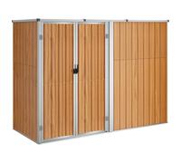 Vidaxl Abri À Outils De Jardin Marron 225x89x161 Cm Acier Galvanisé Marron