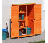 vidaXL Abri à outils de jardin marron 83x57x140 cm bois massif pin 172240
