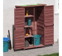 Vidaxl Abri À Outils De Jardin Moka 83x57x140 Cm Bois Massif Pin