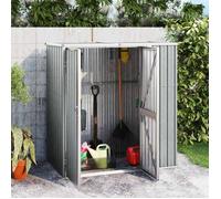 vidaXL Abri à Outils de Jardin Remise de Stockage Organisateur d'Outils Cabane de Rangement Extérieur Gris 161x89x161 cm 316210