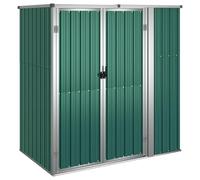 vidaXL Abri à outils de jardin 161x89x161 cm Acier galvanisé Vert