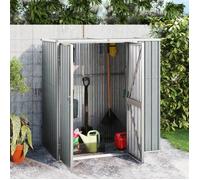 vidaXL Abri à Outils de Jardin Remise de Stockage Organisateur d'Outils Cabane de Rangement Extérieur Gris 161x89x161 cm 316210