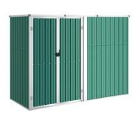 vidaXL Abri à Outils de Jardin Vert 225x89x161 cm Acier galvanisé