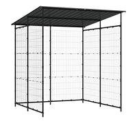 vidaXL Abri à Vélo Abri à Cyclomoteur Scooter Moto Abri de Stockage Abri d'Extérieur Jardin Arrière-Cour 190x190x222 cm Acier Noir