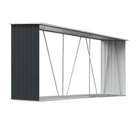 Abri de Stockage de Bois Acier Galvanisé 330x84x152 cm Marron Jardin vidaXL