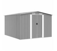 vidaXL Abri de jardin 257x298x178 cm Métal Gris