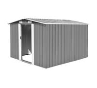 vidaXL Abri de Jardin 257x298x178 cm Métal Gris Terrasse Patio Cabane à Outils