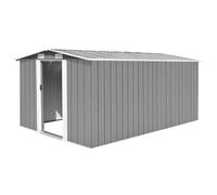 vidaXL Abri de jardin 257x392x181 cm Métal Gris 143345