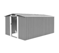 vidaXL Abri de Jardin 257x392x181 cm Métal Gris Terrasse Patio Cabane à Outils