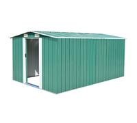vidaXL Abri de jardin 257x392x181 cm Métal Vert 143344
