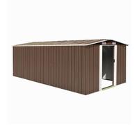 vidaXL Abri de jardin 257x489x181 cm Métal Marron 143351