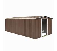 vidaXL Abri de jardin 257x489x181 cm Métal Marron 143351