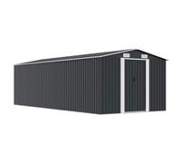 vidaXL Abri de Jardin 257x580x181 cm Métal Anthracite Terrasse Cabane à Outils