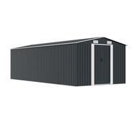 vidaXL Abri de Jardin 257x580x181 cm Métal Anthracite Terrasse Cabane à Outils