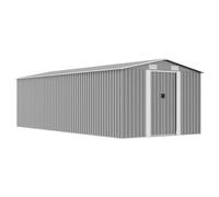 vidaXL Abri de Jardin 257x580x181 cm Métal Gris Terrasse Patio Cabane à Outils