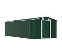 vidaXL Abri de Jardin 257x580x181 cm Métal Vert Terrasse Patio Cabane à Outils