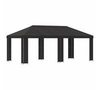 vidaXL Abri de Jardin 6 x 3 m Anthracite Polyester et Acier 190, Jardin et Terrasse, Salon Extérieur, Ombre d'Été, Gazebo d'Événements, Tente Indus pour Patio Confortable