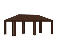 vidaXL Abri de Jardin 6 x 3 m Marron Polyester et Acier 190, Jardin et Terrasse, Salon Extérieur, Ombre d'Été, Gazebo d'Événements, Tente Indus pour Patio Confortable