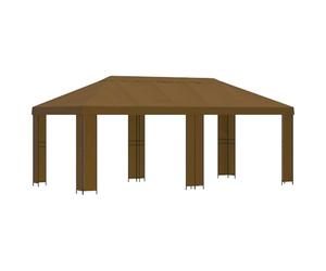 vidaXL Abri de Jardin 6 x 3 m Taupe Polyester et Acier 190, Jardin et Terrasse, Salon Extérieur, Ombre d'Été, Gazebo d'Événements, Tente Indus pour Patio Confortable