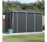 Vidaxl Abri De Jardin Anthracite 191x300x198 Cm Acier Galvanisé Gris