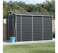 Vidaxl Abri De Jardin Anthracite 191x300x198 Cm Acier Galvanisé Gris