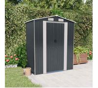 vidaXL Abri de jardin 192 x 108 x 223 cm Anthracite, Acier galvanisé, Rangement pour outils