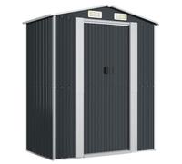 vidaXL Abri de jardin 192 x 108 x 223 cm Anthracite, Acier galvanisé, Rangement pour outils